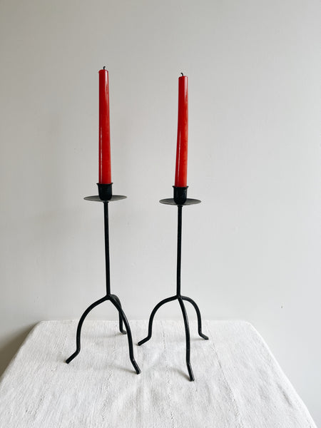 Iron candlesticks