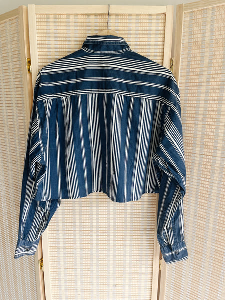 Cropped striped shirt