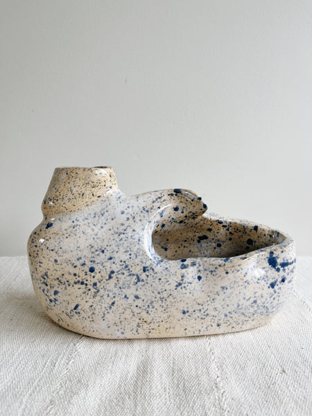 Studio pottery speckled vessel