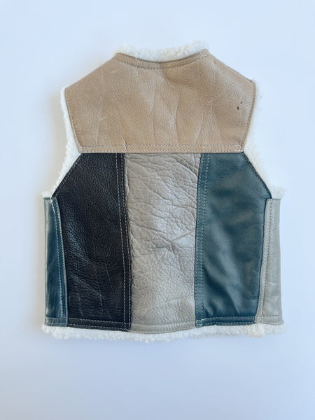 Leather Sherpa vest