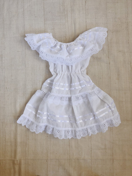 White Mexican Dress - Size 18-24m