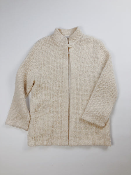 Cream Knit Coat